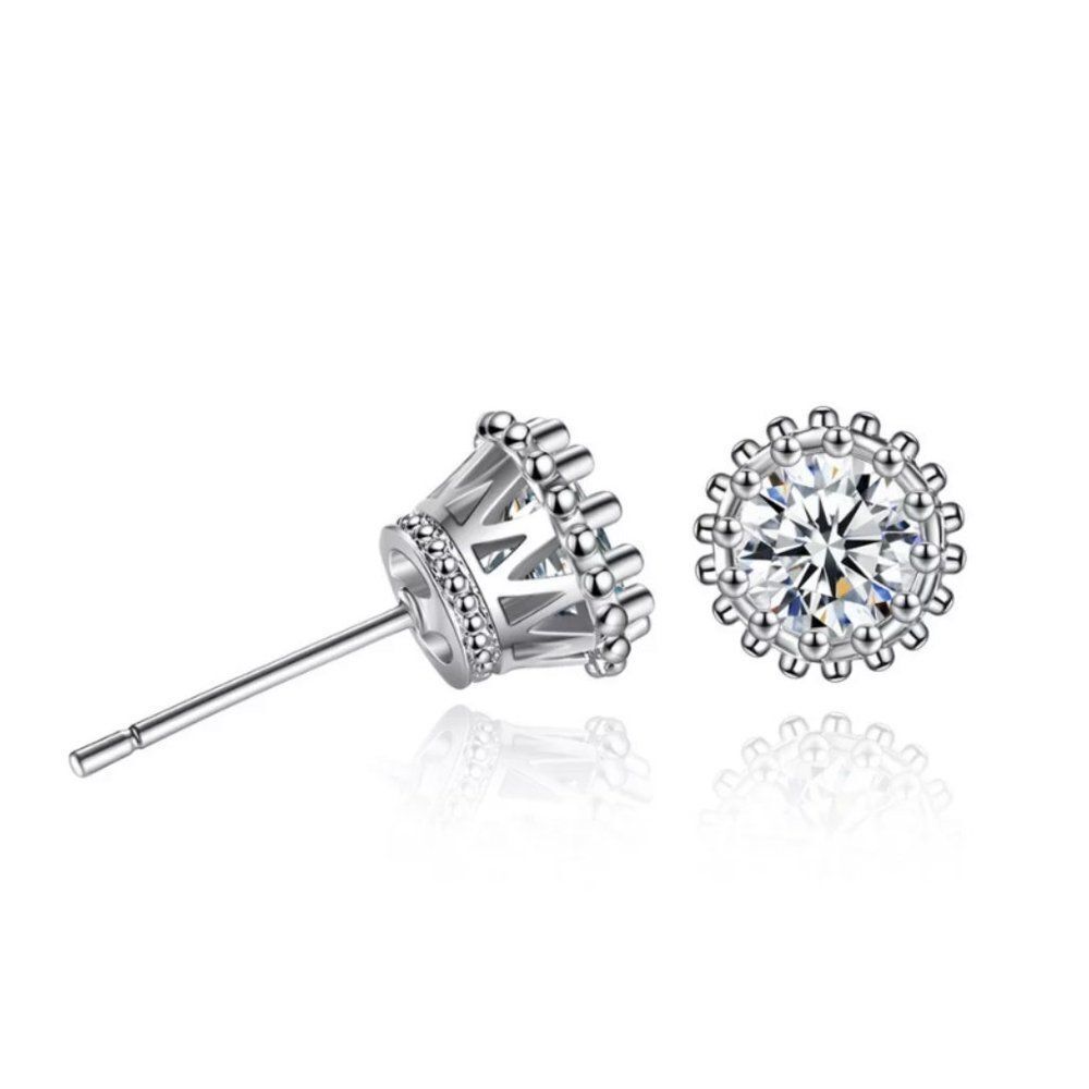 Austrian Crystal Crown Earrings - Picture 5 of 6